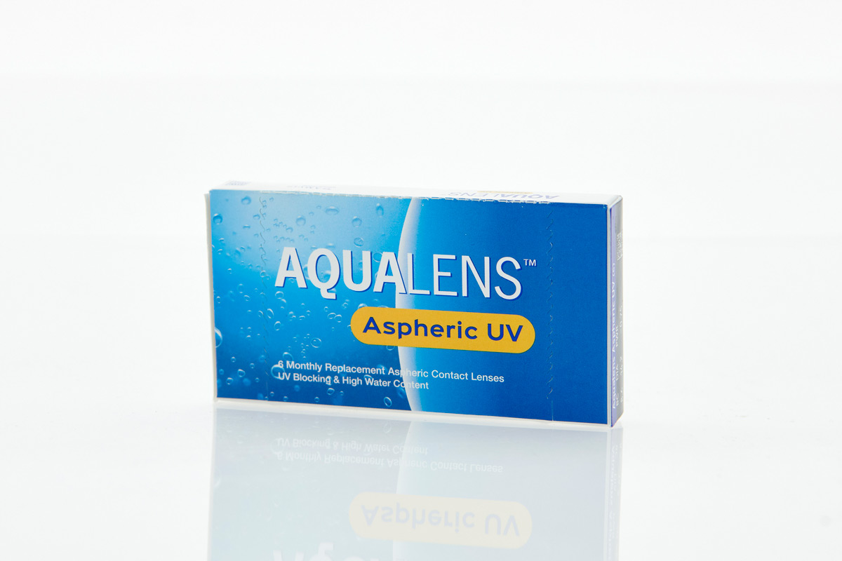 Μηνιαίοι Φακοί Επαφής Μυωπίας Aqualens Aspheric UV 6 τεμάχια