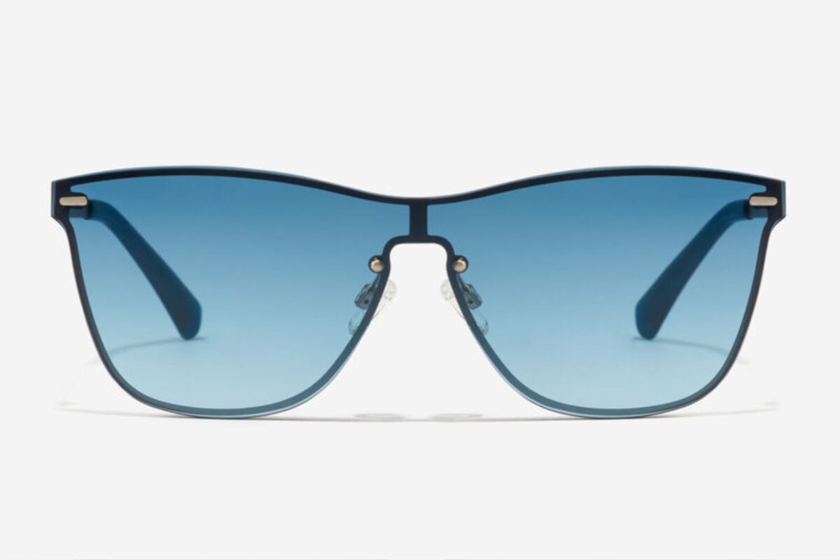 Unisex blue sunglasses Hawkers One Venm Metal Denim