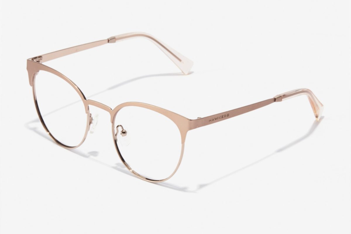 Female Rose Gold Blue Light Glasses Hawkers - Rose Gold Margaux