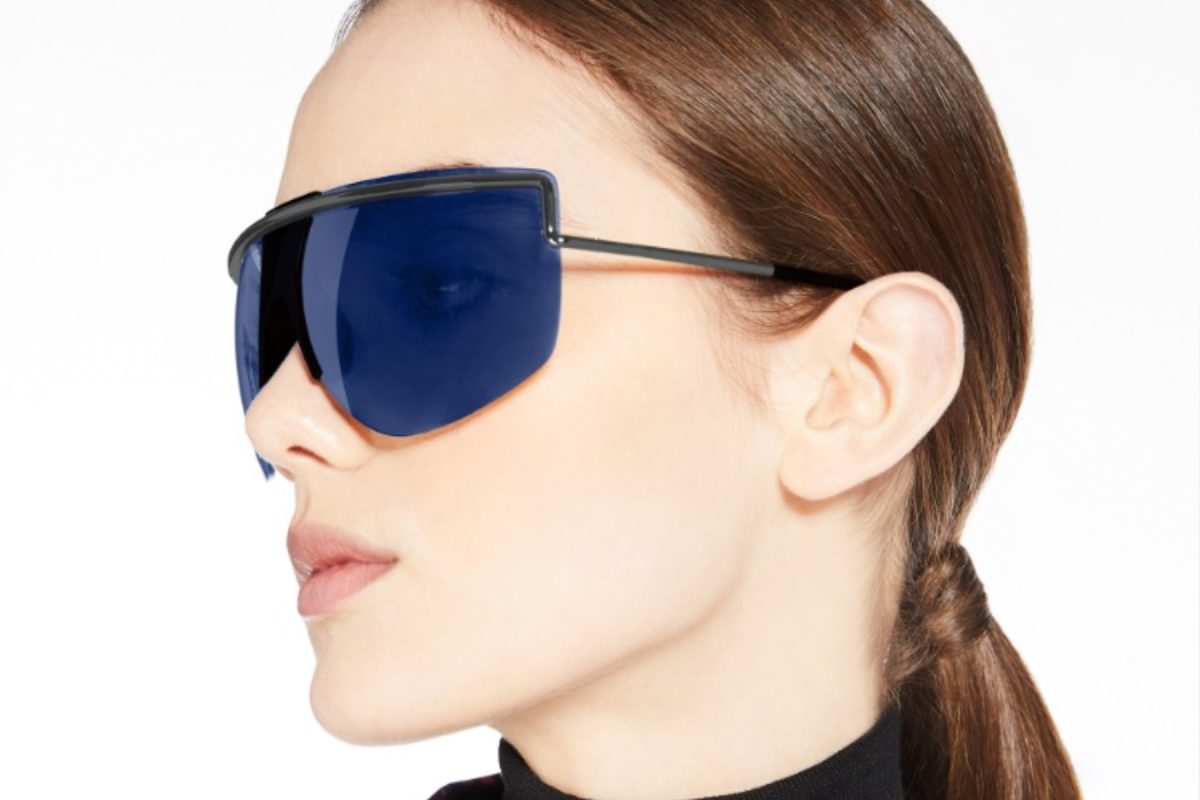 Female blue Max Mara mask sunglasses - MM0050 90X